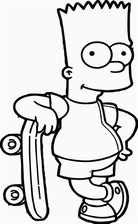 Cool Supreme Bart Simpson Coloring Pages Coloring Pages