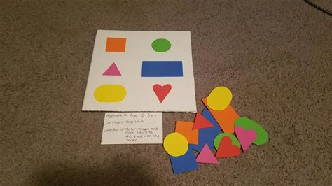 Homemade Shapecolor Matching Game For Toddlers Matching Games For