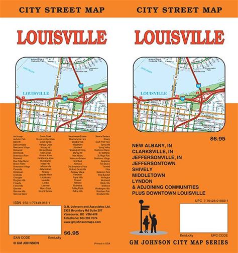 Louisville Kentucky Street Map Gm Johnson Maps