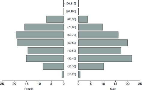 Population Pyramid Showing The Age Structure Of The Household Heads By Download Scientific