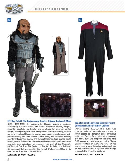 Star Trek Prop Costume And Auction Authority Screenused Mar 2013 Prop