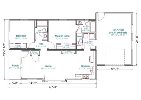 28x40 House Floor Plans