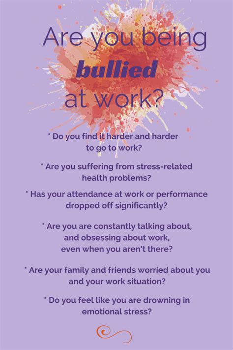 Workplace bullying , sexual harassment in the workplace , and discrimination are problems that will be witnessed or experienced by a majority of the workforce at some point in time. Are you being bullied at work? | Linda Nevin | Pulse ...