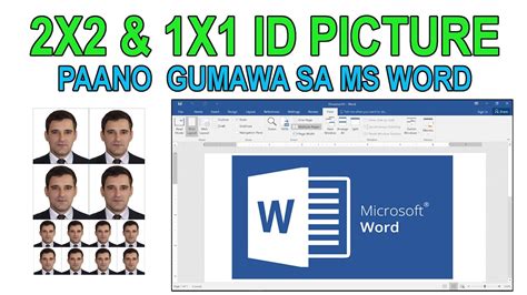 How To Create 2x2 And 1x1 Id Picture In Ms Word For Beginners Youtube