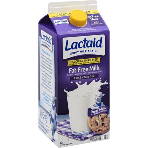 Lactaid Fat Free Calcium Enriched Milk 64 Oz Lactose Free Sendiks