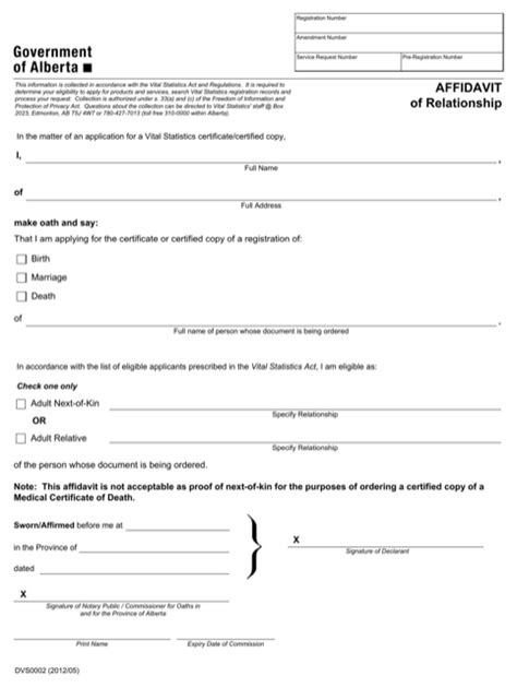Download Alberta Affidavit Form For Free Formtemplate