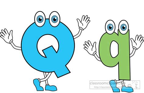 Alphabets Clipart Letter Alphabet Q Upper Lower Case Cartoon Clipart