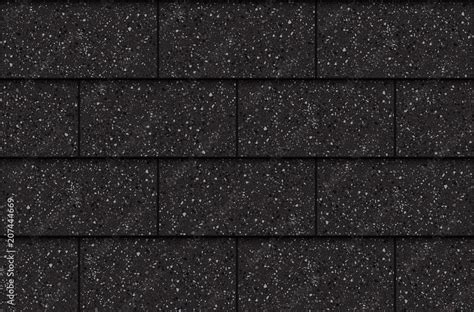 Asphalt Roof Shingles Seamless Pattern Rectangles Vector