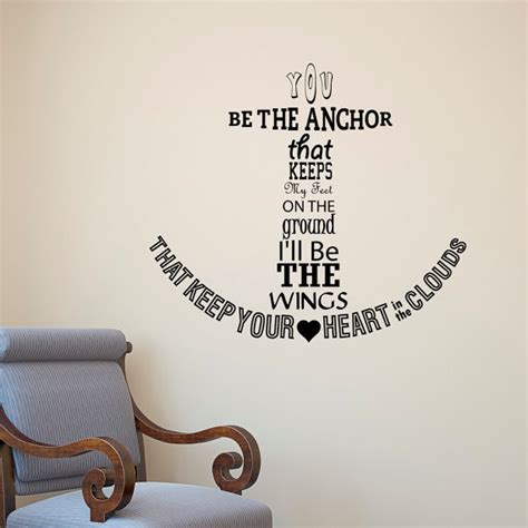 Nautical Anchor Wall Decal Quote You Be The Anchor That Keeps Etsy