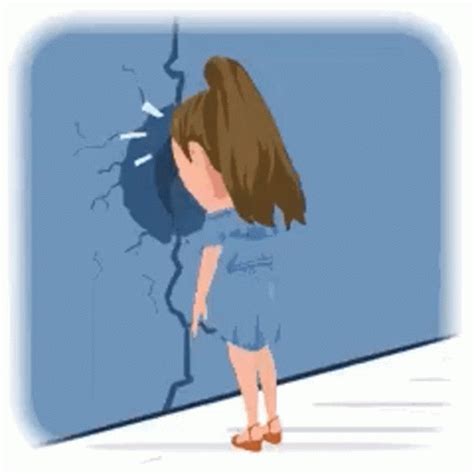 Boy Girl Against Wall Animated Animated Gif Bent Over Blush Bounce