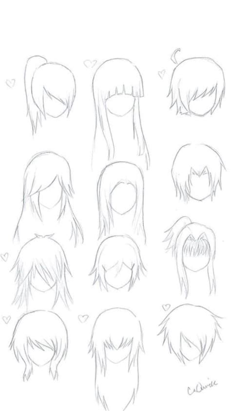 Hair Positions12 How To Draw Hair Drawings Anime Drawings Tutorials