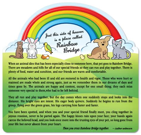 Rainbow bridge is a lovely prose poem written for anyone who's suffered the loss of a beloved pet. PET LOSS MEMES image memes at relatably.com