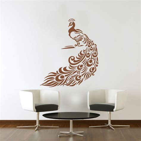 The first step is to measure and decide on spacing. Large Peacock Art Vinyl Wall Sticker, DIY Home Decor Wall Decal - HIGH QUALITY | eBay
