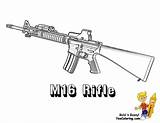 Coloring Military Army Rifle Gun M16 Yescoloring Emblems Sheets Boys Guns Sniper Colouring Drawing Rifles Gusto Pistol Air Classic Soldier sketch template