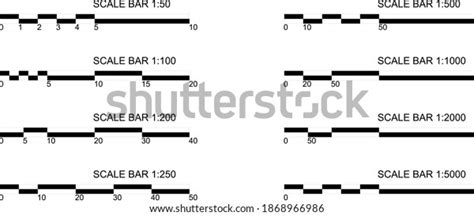 Scale Bar Vectors Architectural Plan Stock Vector Royalty Free
