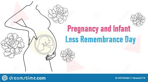National Pregnancy And Infant Loss Remembrance Day Stock Illustration
