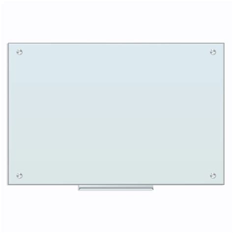 U Brands Glass Dry Erase Board 35 X 23 Whiteboard White Frameless