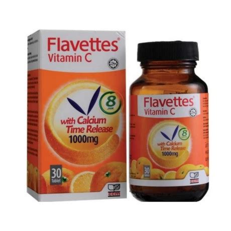 Rangkaian flavettes vitamin c boleh. FLAVETTES VITAMIN C WITH CALCIUM TIME RELEASE 1000MG 30S ...