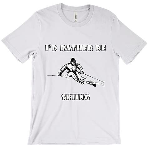 i d rather be skiing powder novelty short sleeve t shirt funny aprons cool aprons novelty