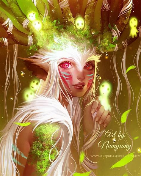The Forest Guardian Anime Elf Forest Spirit Spirited Art