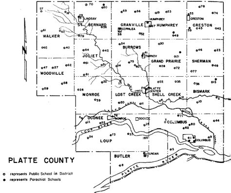 Platte County Ne Wall Map Premium Style By Marketmaps