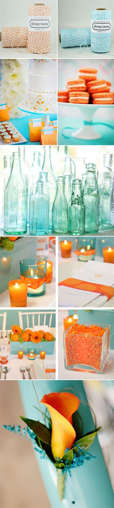 Spiced orange is the amazing shade of orange with a soft component of beige; Teal and Orange Wedding Inspiration Board