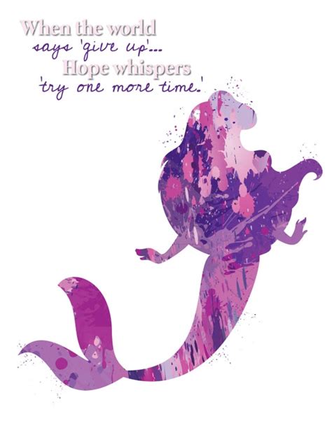 Disneys Ariel From Little Mermaid With Quote By Metrodesignme
