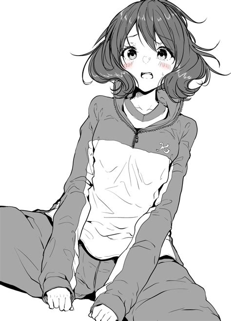 Safebooru 1girl Blush Breasts Collarbone Commentary Request Gym Shirt Hibike Euphonium