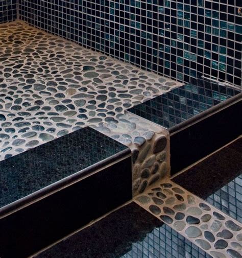 Amazing Natural Stone Floors For Bathroom Design Ideas River Rock Shower River Rock