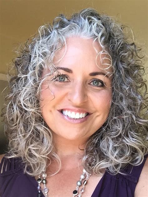 The best news is that there are so many different grey hair colours to choose from. Gray curly hair and a natural! | Grey curly hair, Permed ...