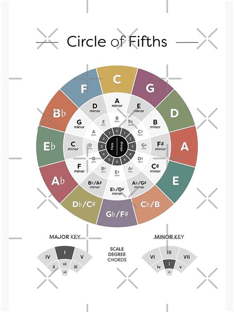 Circle Of Fifths Music Theory Poster Poster By Pennyandhorse