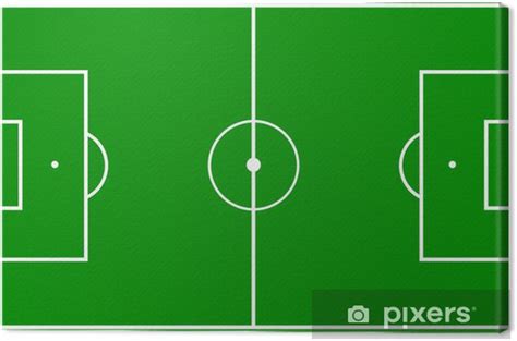 En fotbollsplan, högre upp i seriesystemen med storleken 68 gånger 105 meter, har en area av 7 140 m² eller 0,7 hektar eller 1,4 tunnland. Canvastavla Fotbollsplan • Pixers® - Vi lever för förändring