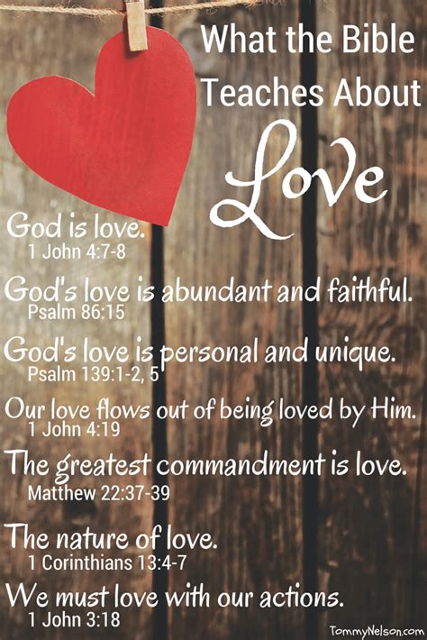 What The Bible Teaches About Love Tommy Nelson