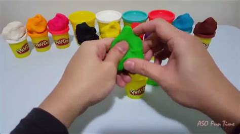 Learn Colours With Playdoh White Orange Pink Black Yellow Red
