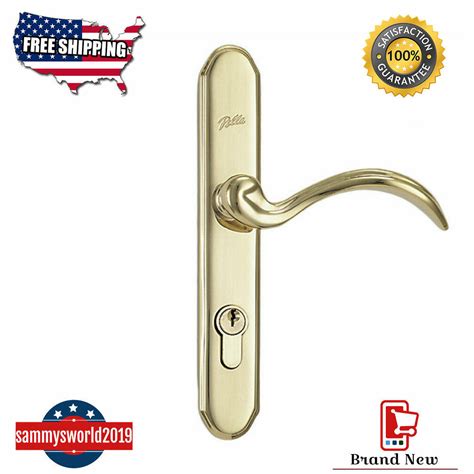 Pella Select Polished Brass Storm Door Matching Handleset With Keyed