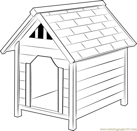 Dog House Coloring Page Home Sketch Coloring Page