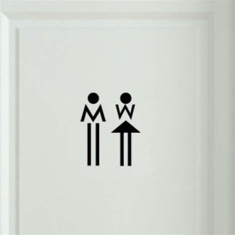 Bathroom Toilet Vinyl Door Sticker Decal 22 Colours Etsy Australia