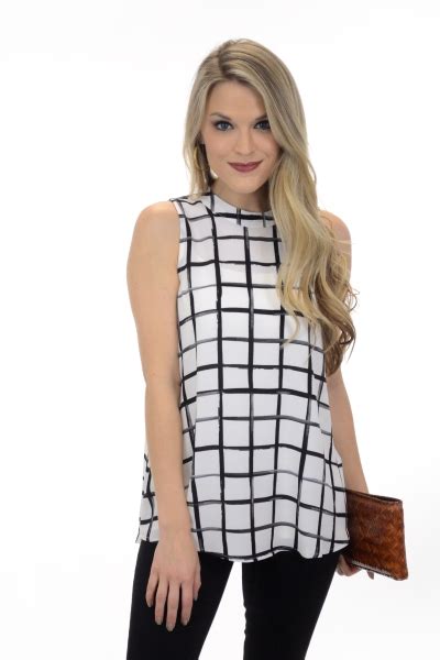 Tilly Swing Top Black Squares Short Sleeve And Sleeveless Tops The Blue Door Boutique