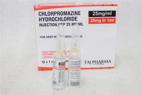 Chlorpromazine Hydrochloride Injection Usp 25mg Manufacturer Supplier