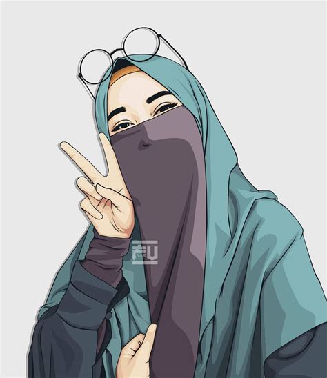 Fuad Di Instagram Vector With Coreldraw Vector Hijab Niqab