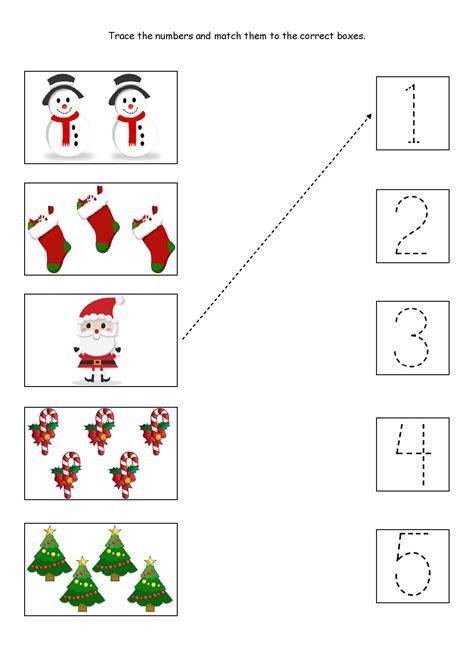 Printable Christmas Number Worksheet