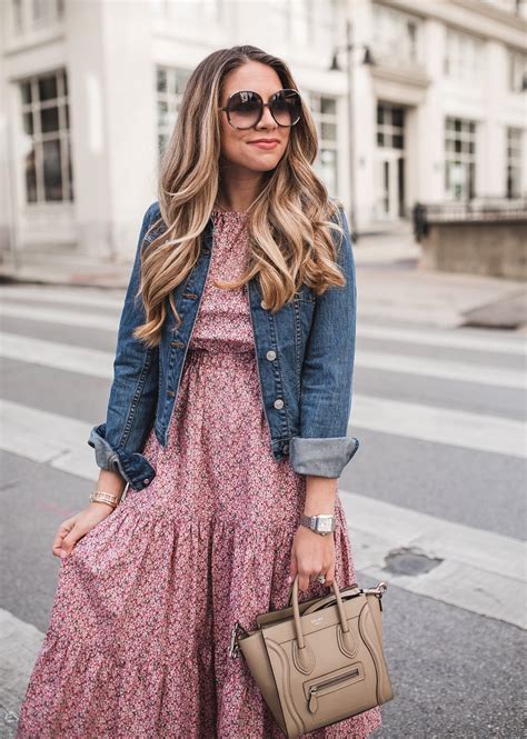 A Spring Dress Denim Jacket The Teacher Diva A Dallas Fashion Blog Featuring Beauty And Lifestyle