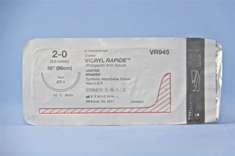 Ethicon Suture Vicryl Rapide 20 90cm