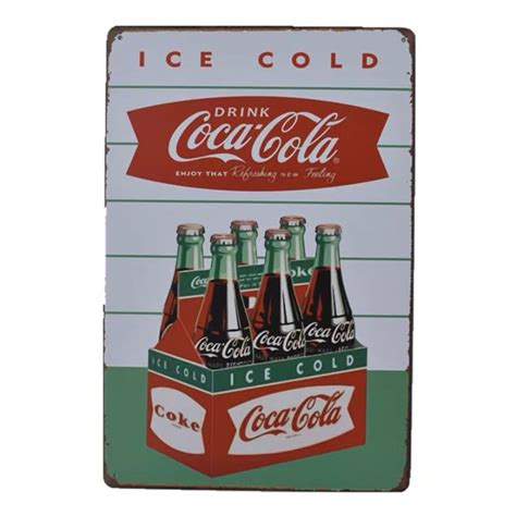 Coca Cola Vintage Metal Tin Sign Wall Decor Vintage Retro Etsy