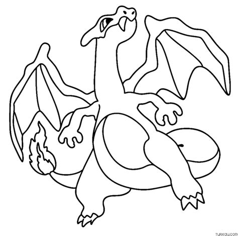 Toothed Charizard Pokemon Coloring Page Turkau