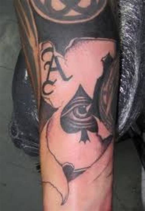 The most common depiction is the ace of spades on a playing card, personalized with a skull and other cards to make up the royal flush. Ace of Spades Tattoos: Designs, Ideas, and Meanings | TatRing