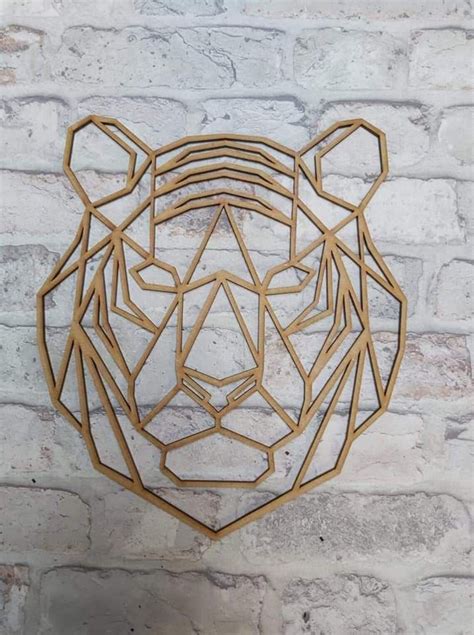 Geometric Tiger Tiger Head Wall Art Geometric Wall Décor Etsy
