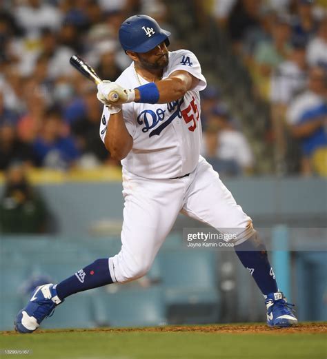 Albert Pujols Of The Los Angeles Dodgers At Bat In The Game Against