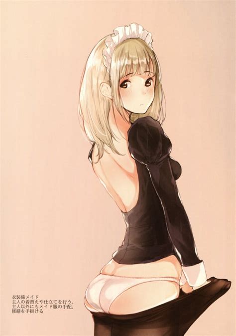 Tsukino Wagamo Absurdres Highres Scan Translation Request Girl Ass Back Black Pantyhose