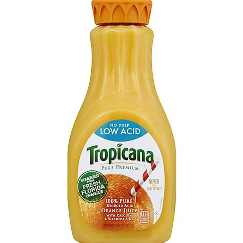 Tropicana® Pure Premium Low Acid No Pulp Orange Juice 59 Fl Oz Bottle